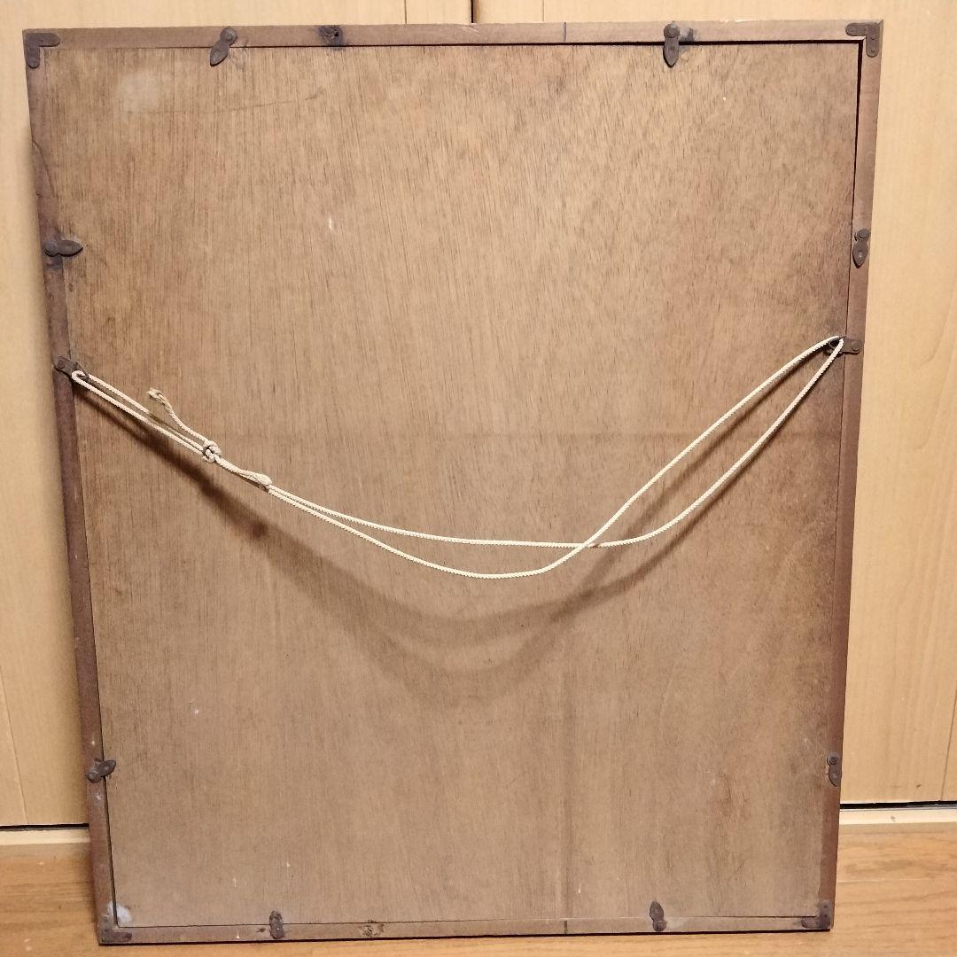 【宝石画】貴石画　雲雀作　アンティーク　レトロ　インテリア　絵