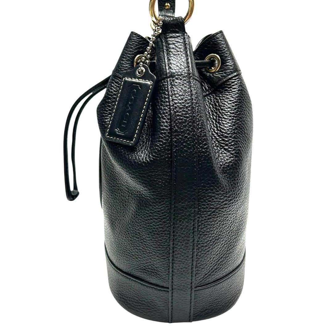 美品 COACH コーチ　デンプシー ドローストリング バケット バッグ　黒