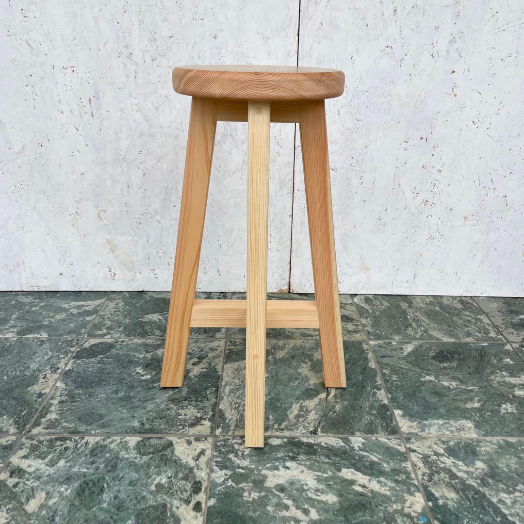 専用出品　国産ひのき　木製スツール　丸椅子　カウンターチェアー