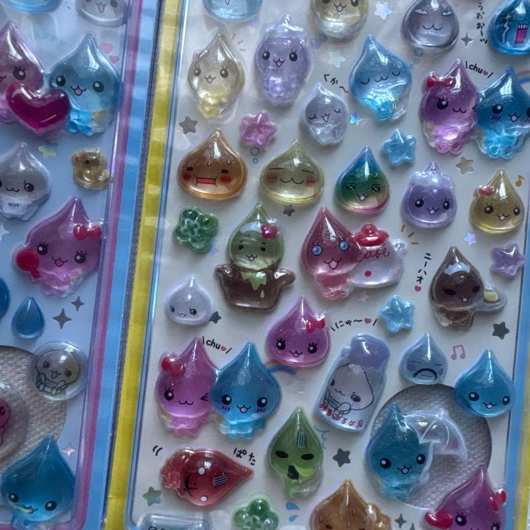 しずくちゃん ボンボンドロップシール　正規品　おはじきシール　ファイル 缶バッジ