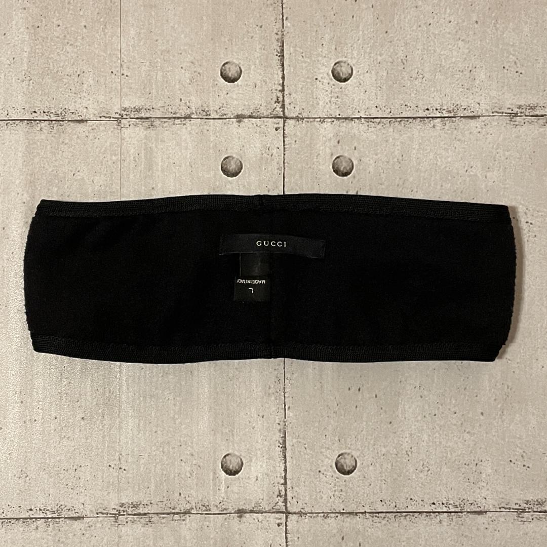 GUCCI グッチ ヘアバンド ネックウォーマー GG ロゴ ブラック Ｌ