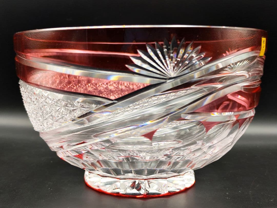 定価約16万円★超希少品 祝の膳 大鉢カガミクリスタル（切子、江戸切子、薩摩切子
