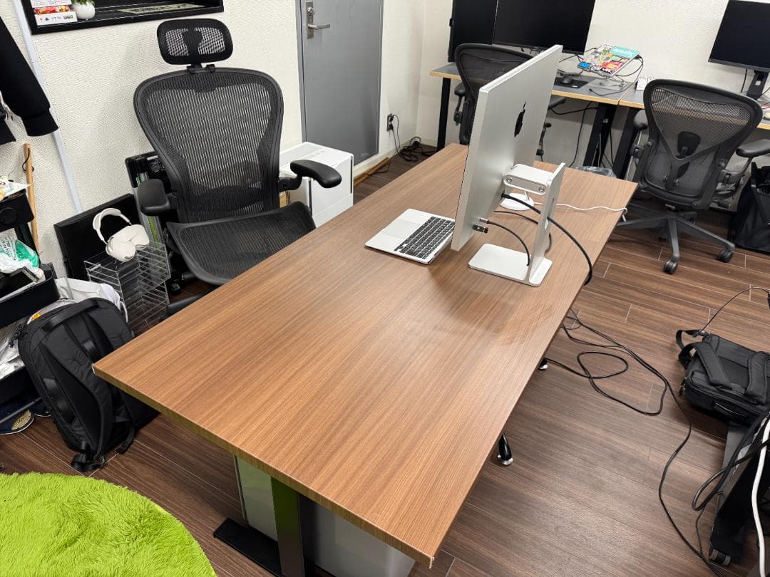 【KANADEMONO】THE TABLE スマート電動昇降脚（ブラック）