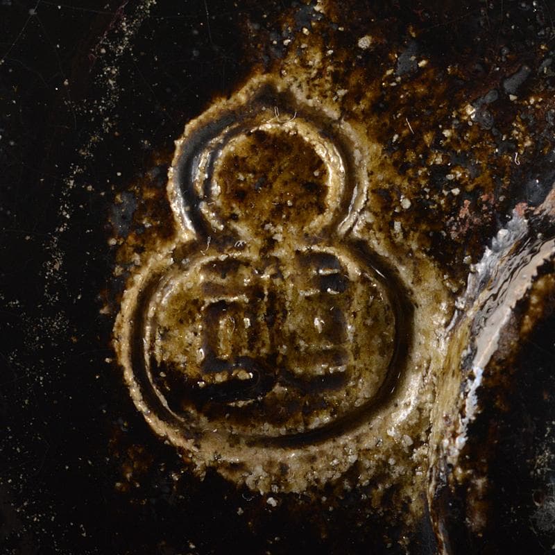 茶道具　高橋道八造　黒楽茶碗　共箱　M　R7088