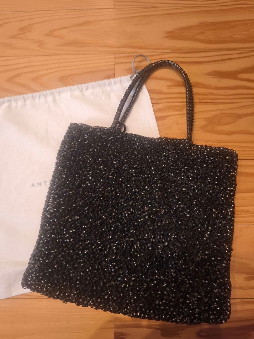 アンテプリマ　ラージ　ワイヤーバッグ　黒