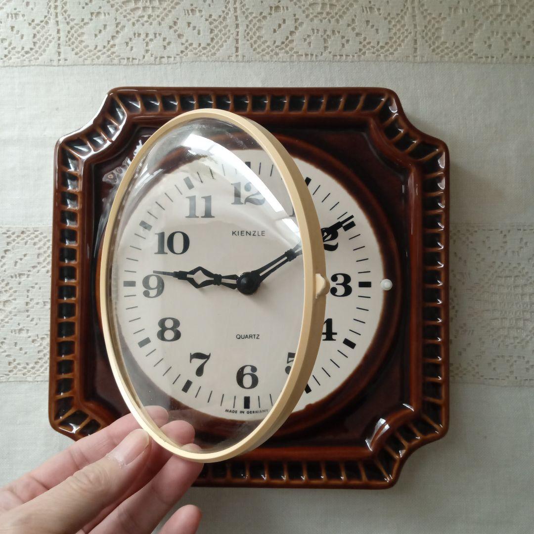 Kienzle 掛時計 ブラウン 陶器製　1970年代ドイツビンテージ