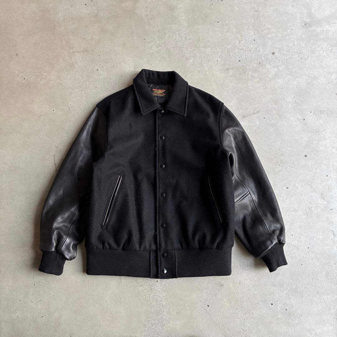 MR.OLIVE / SKOOKUM JACKET レザー スタジアムジャケット