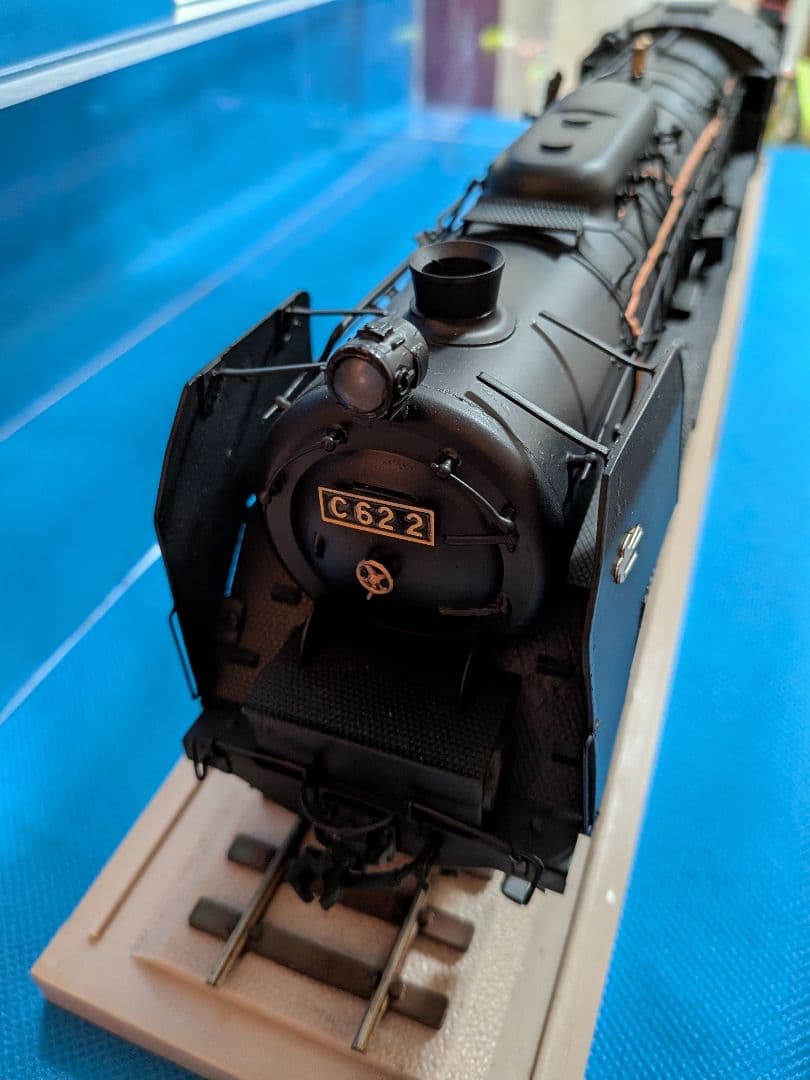 蒸気機関車Ｃ６２金属製ビッグスケールサイズ全長５０センチ約２Kg飾りオブジェ置物