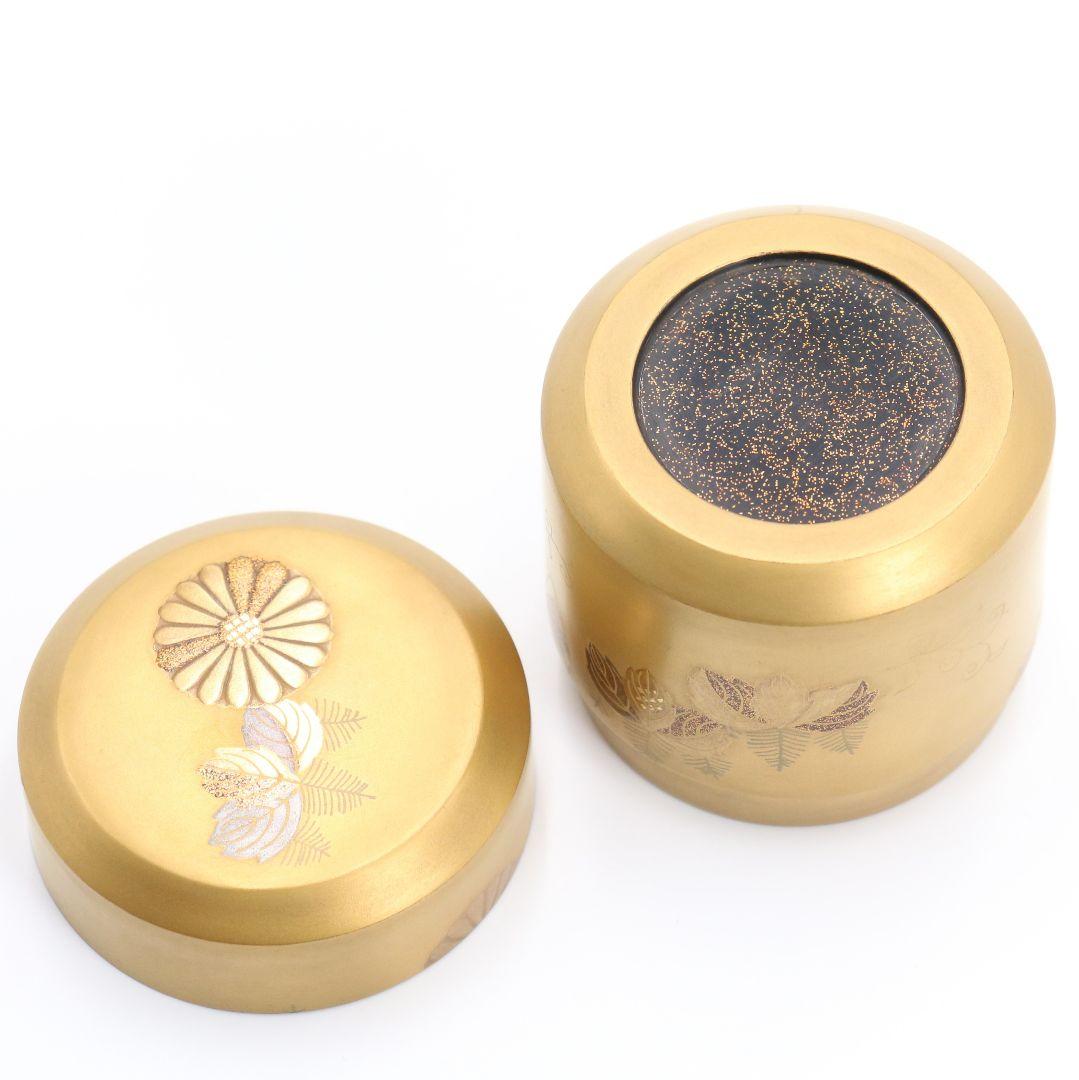 久世宗春作 高台寺蒔絵茶入 中次 棗 茶器 共箱 茶道具　SU52　1F28