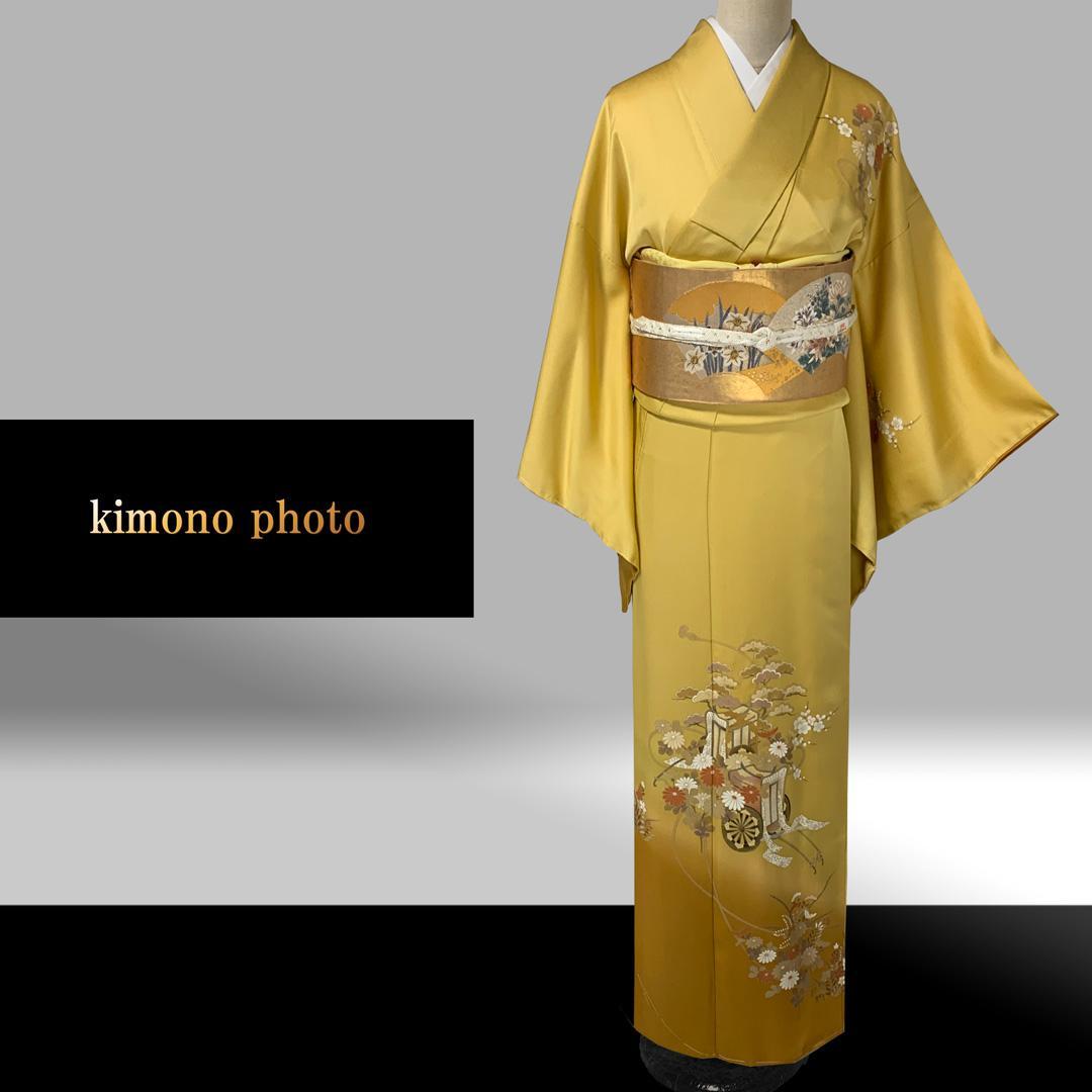 【新品、未使用】正絹【極上逸品】トールサイズ【本金彩手描き友禅】訪問着フルセット