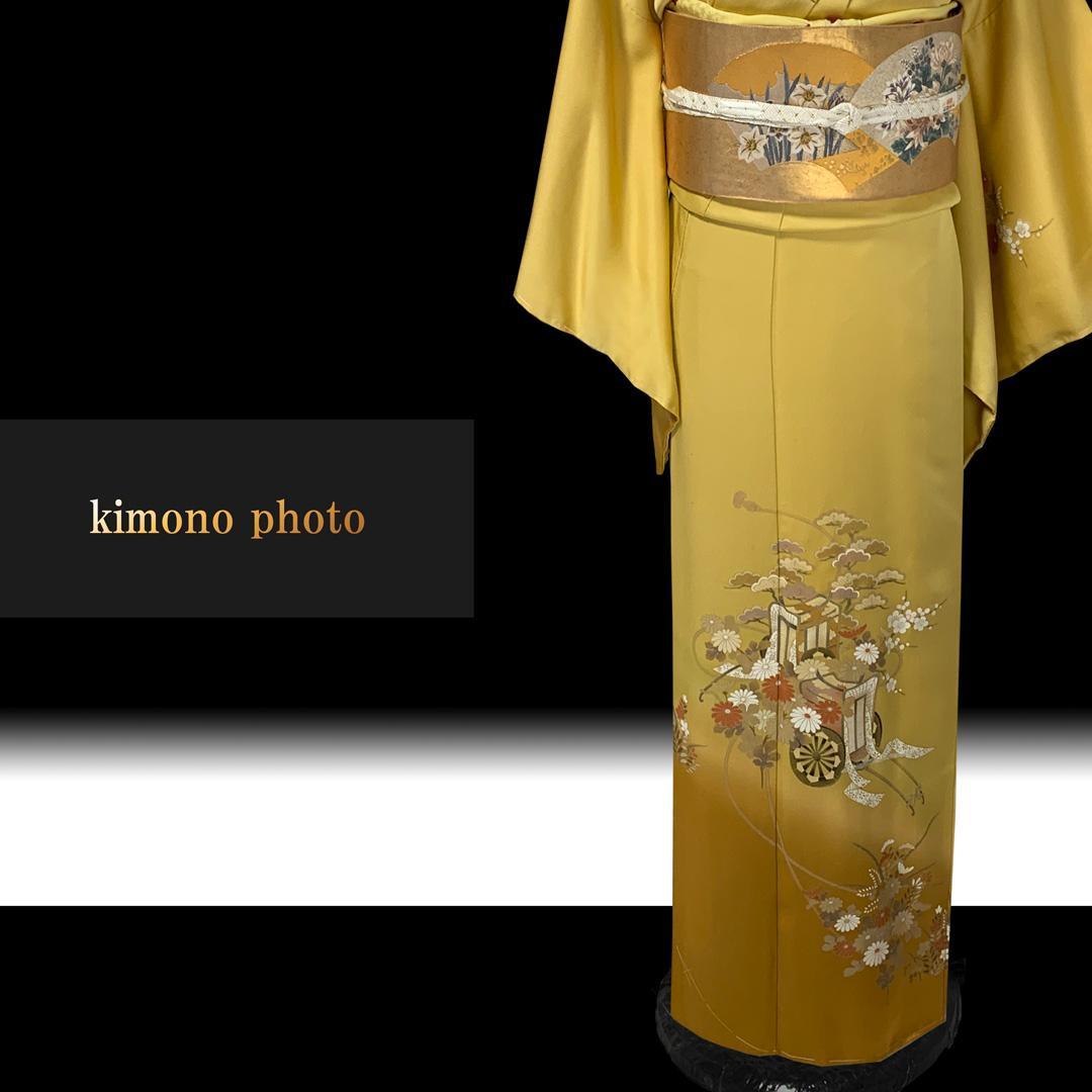 【新品、未使用】正絹【極上逸品】トールサイズ【本金彩手描き友禅】訪問着フルセット