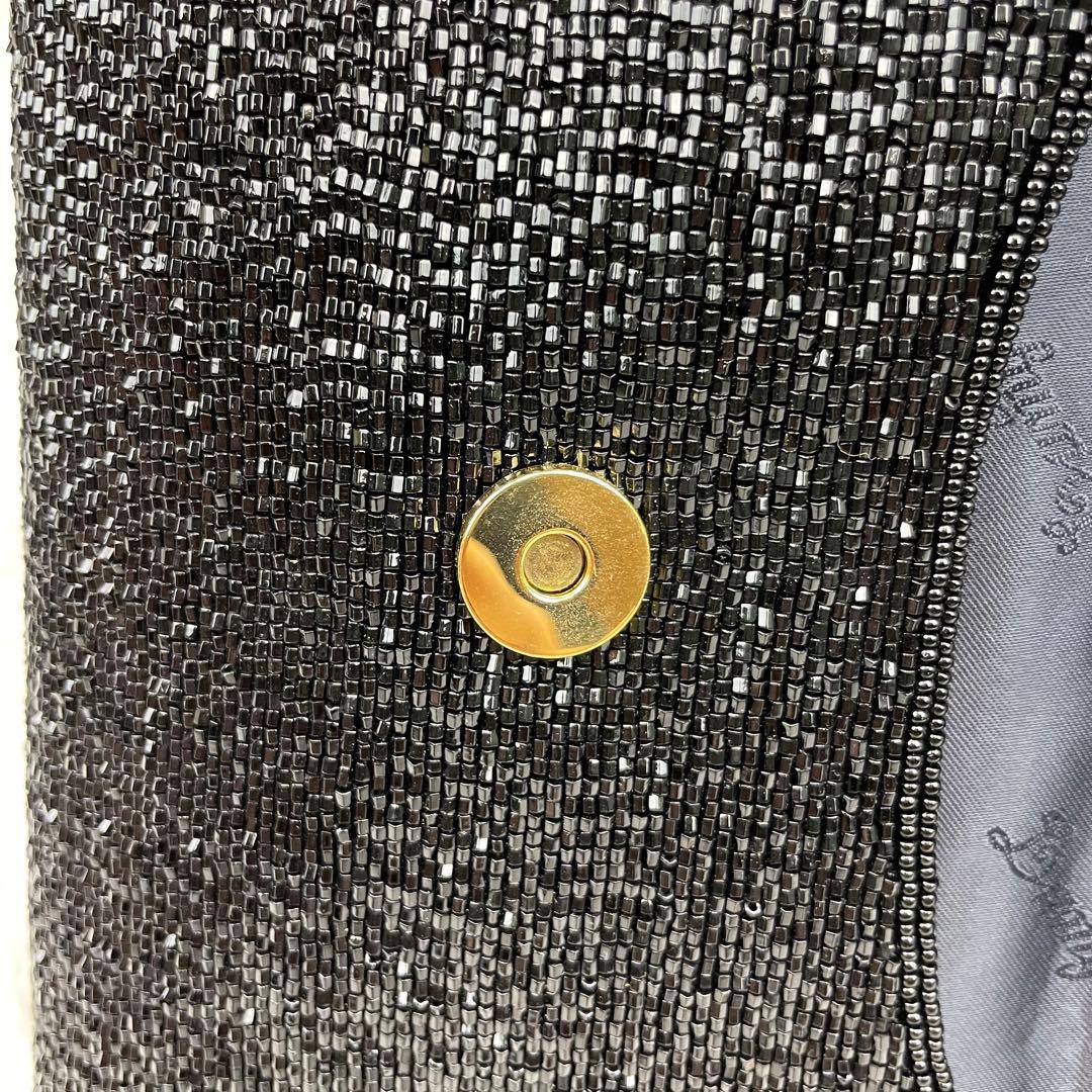 極美品✨皇室御用達✨Lumyはしもと✨ビーズバッグ✨パーティーバッグ✨黒