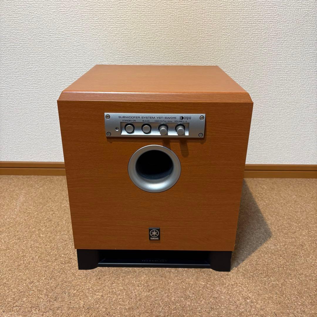 【良品】YAMAHA ヤマハ YST-SW015 サブウーファー チェリー