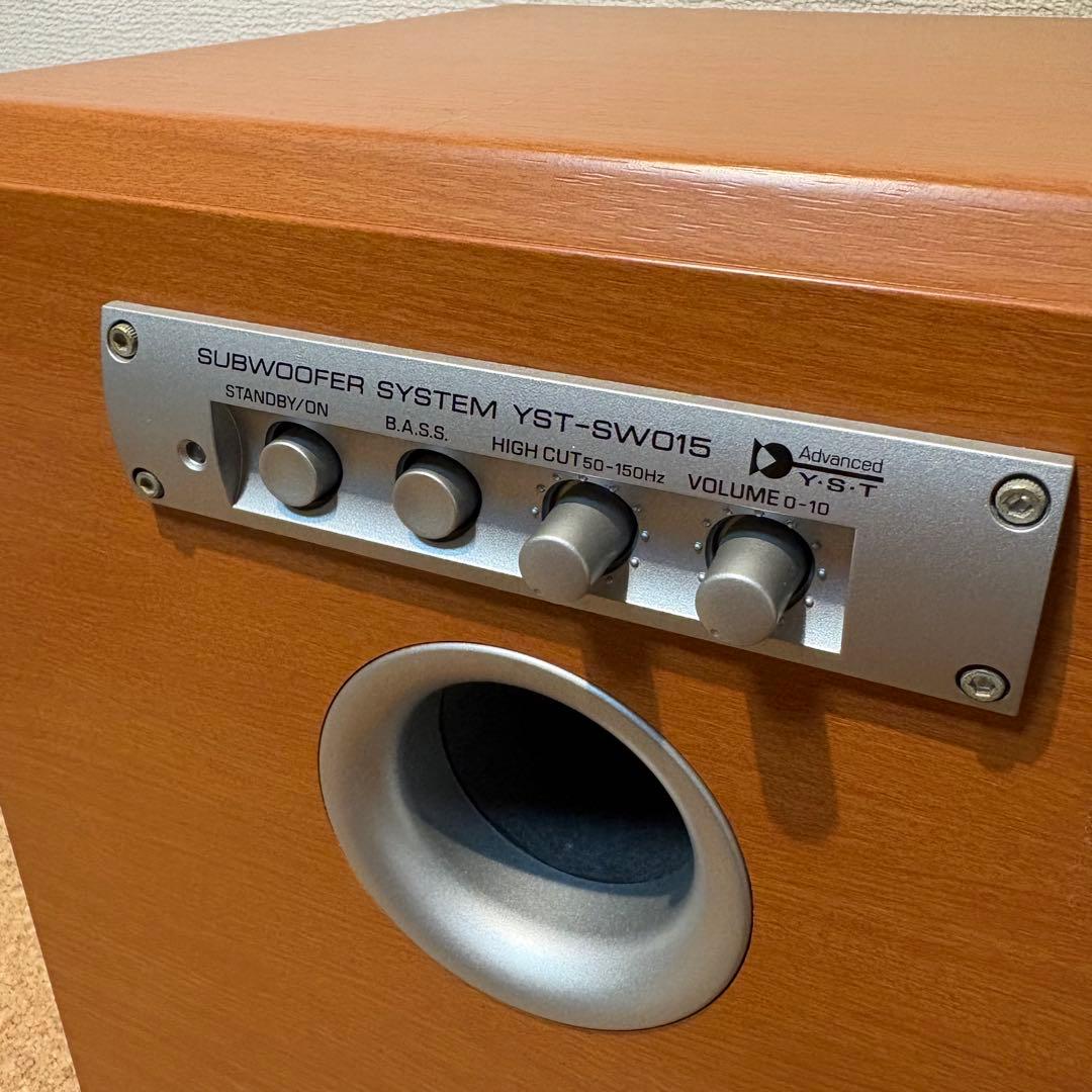 【良品】YAMAHA ヤマハ YST-SW015 サブウーファー チェリー