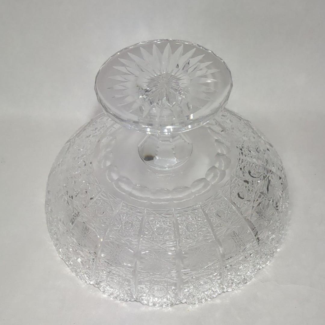 ボヘミアンクリスタル フルーツボウル コンポート クリスタルグラス 盛鉢 美品