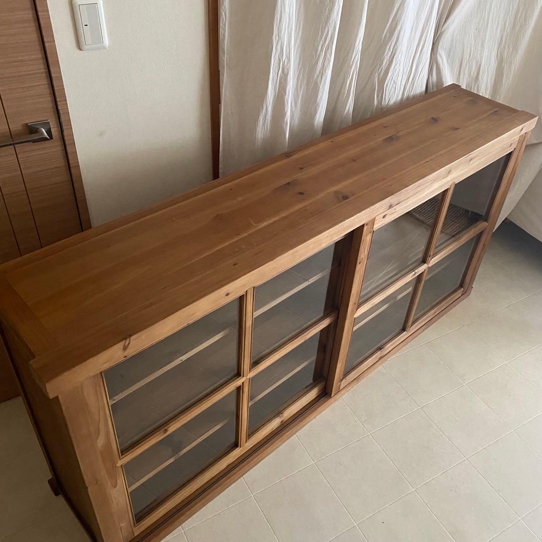 北欧　アンティーク　ガラス　キャビネット　ノットアンティークス　棚　サイドボード