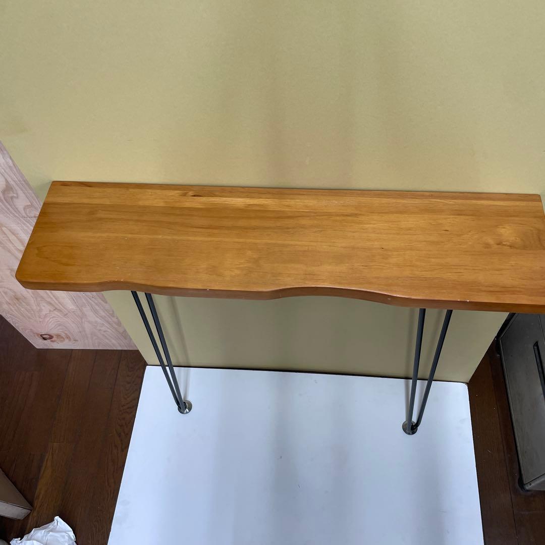 サイドテーブル　コンソールテーブル スタンディングデスク 2本足