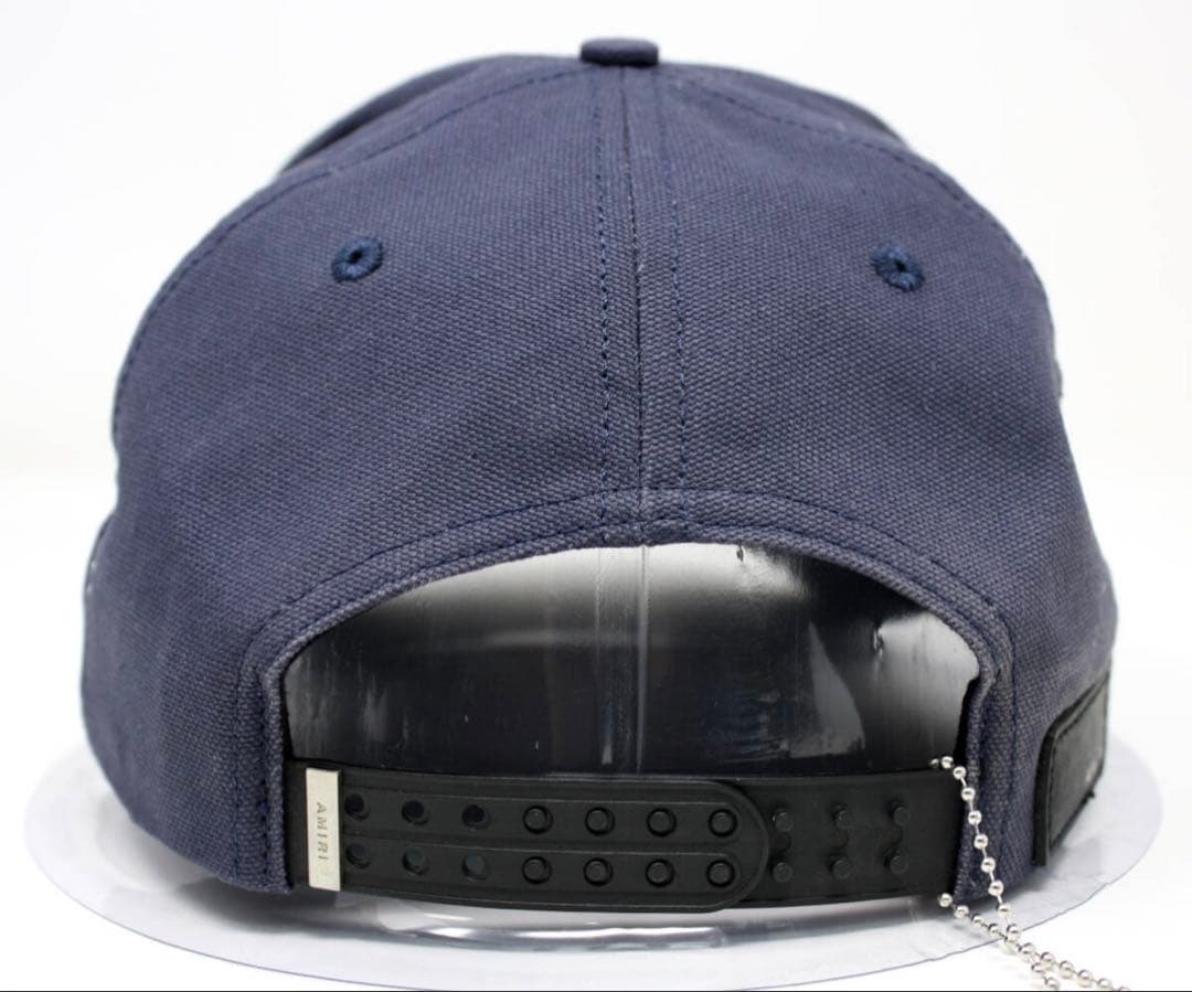 正規品 AMIRI アミリ キャンバス スナップバック キャップ ネイビー