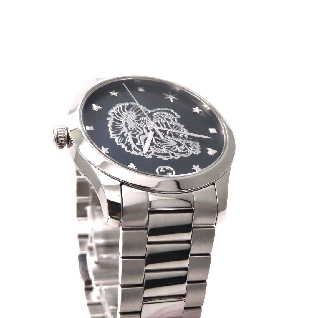 ☆極美品 Gタイムレス タイガー GUCCI グッチ 時計 ブラック メンズ