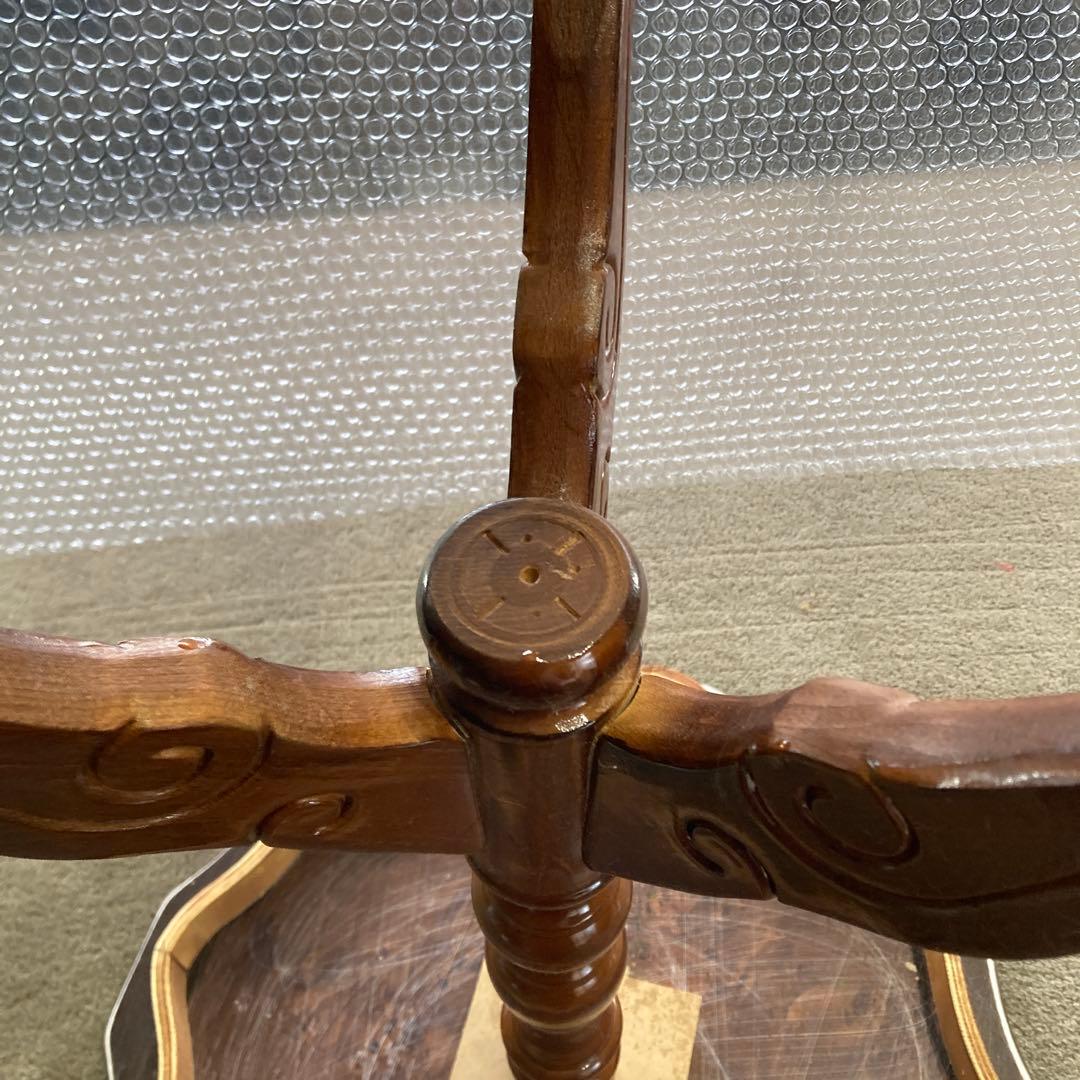 象嵌 コーヒーテーブル　丸テーブル　サイドテーブル 幅52cm B