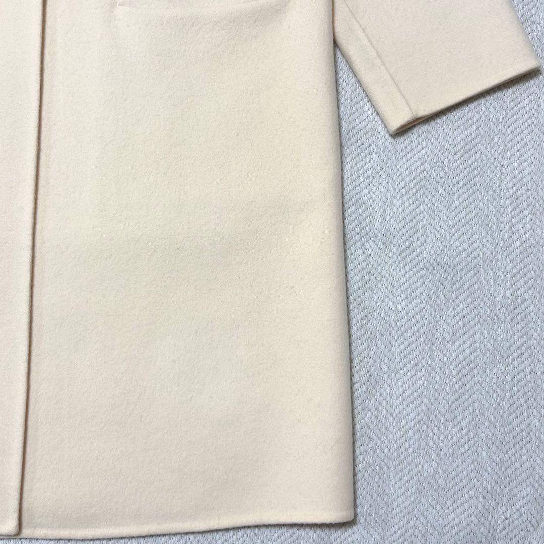 美品 Theory セオリー カシミヤ ウール チェスターコート アイボリー