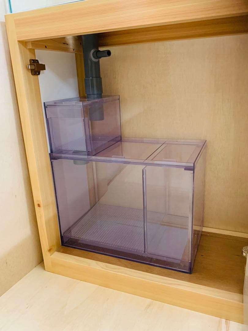 600ｘ300ｘ360㎜オーバーフロー水槽特注セット クリアシリコン 未使用品