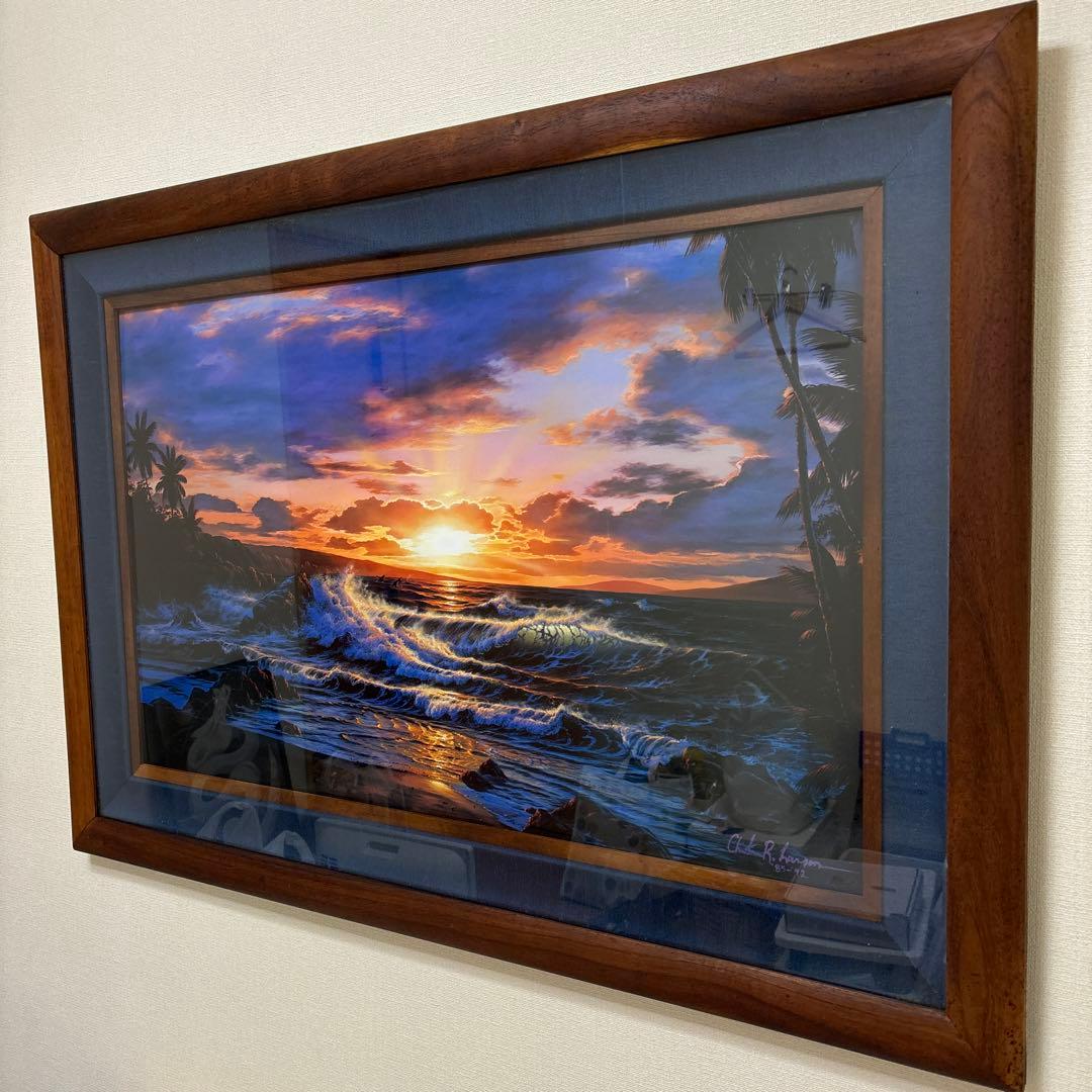 c*1様 ラッセン　ロマンスオブザシー　額装品　アート　ハワイ　風景画　夕日　海