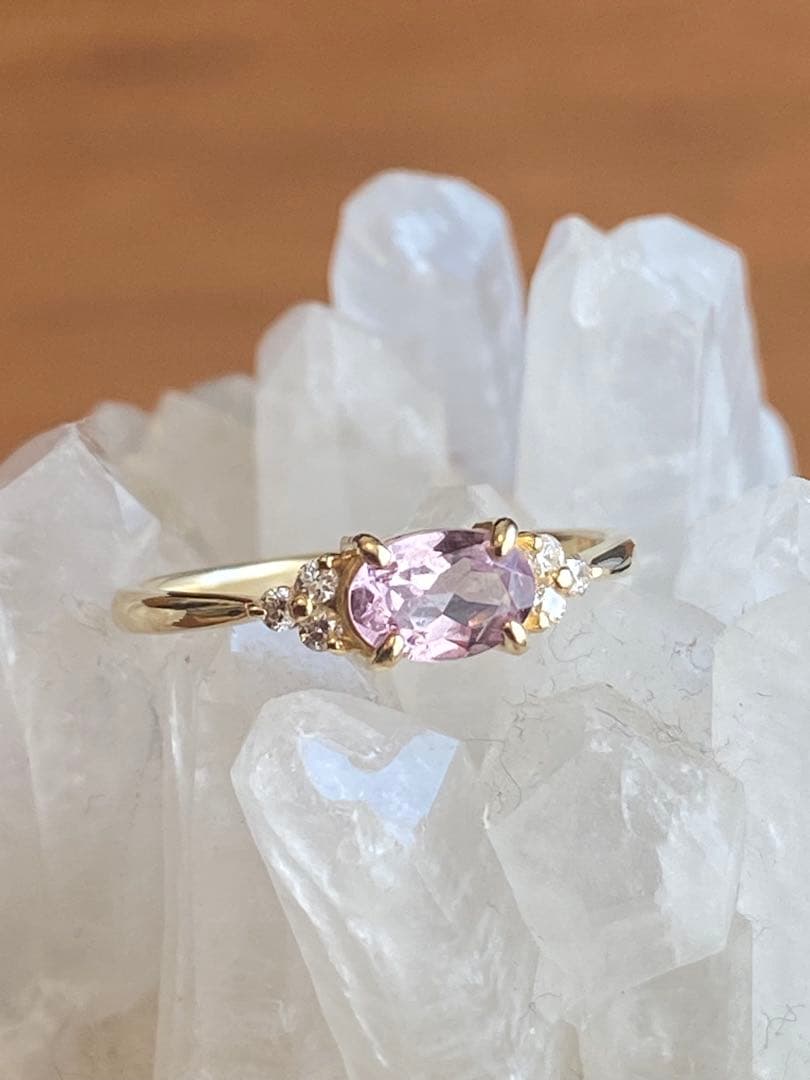 美品⭐︎BIZOUX ビズー K18YG シャンパンガーネット フラヴィリング