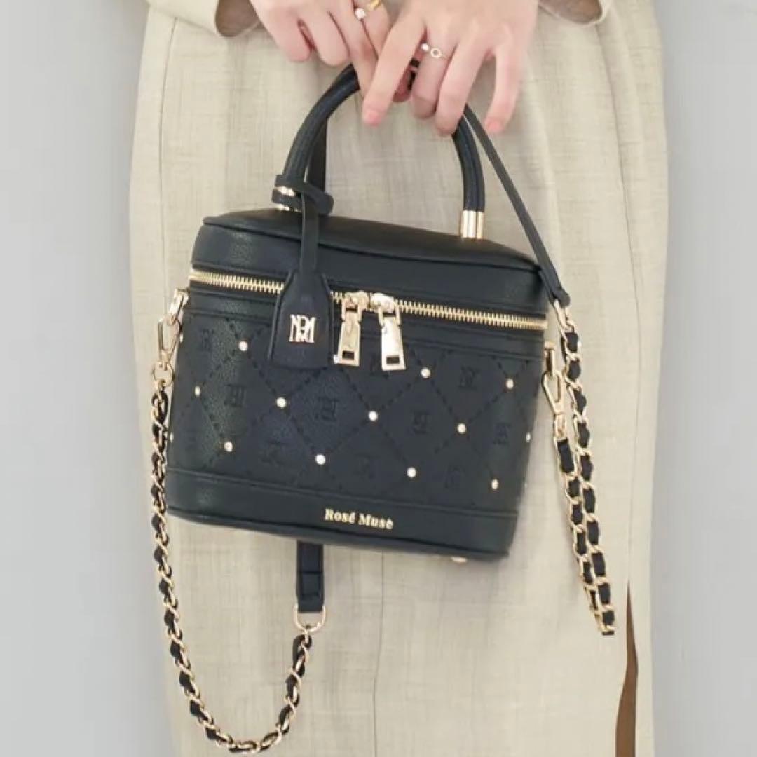 バニティ ロゼミュ ロゼミューズ bijou vanity bag ブラック 黒
