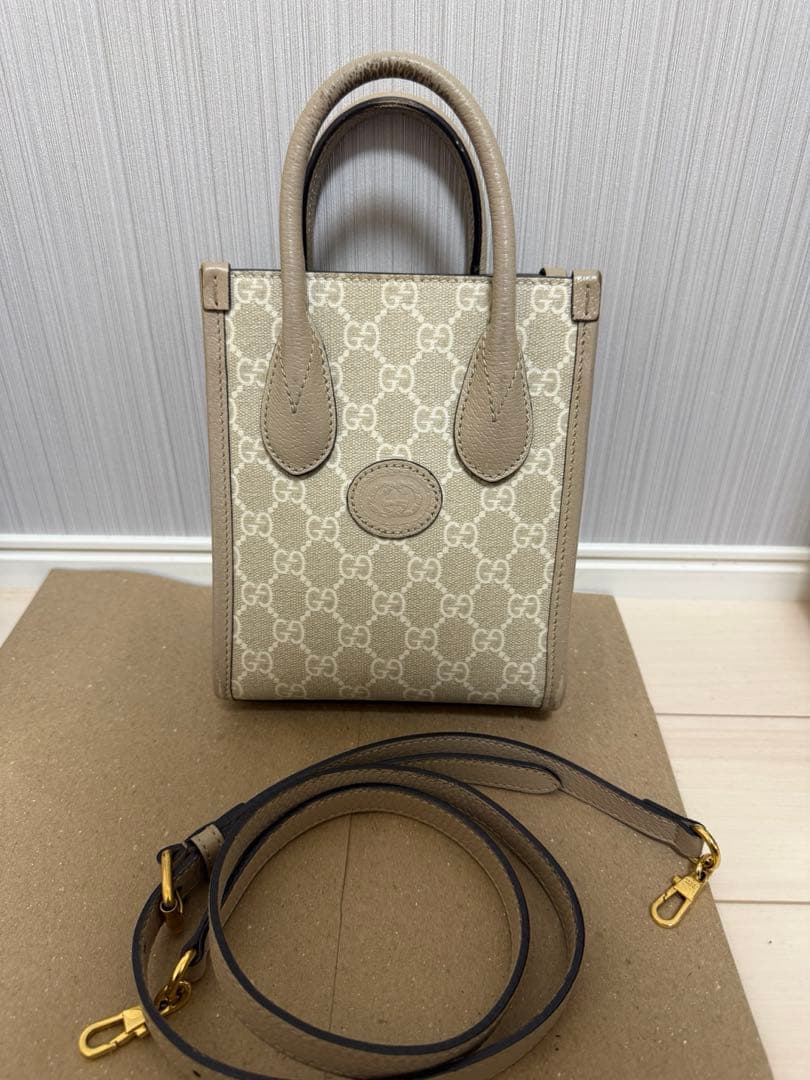 【本日値下げ中】GUCCI インターロッキングGミニトートバッグ　671623