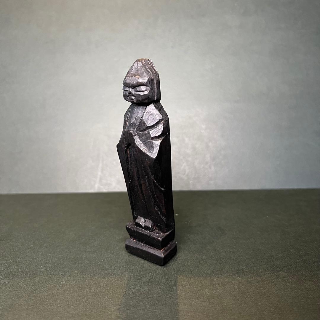 ◎江戸期 木彫木造 御守地蔵尊【六道一尊・念持仏】◎円空仏◎仏教美術古美術骨董◎