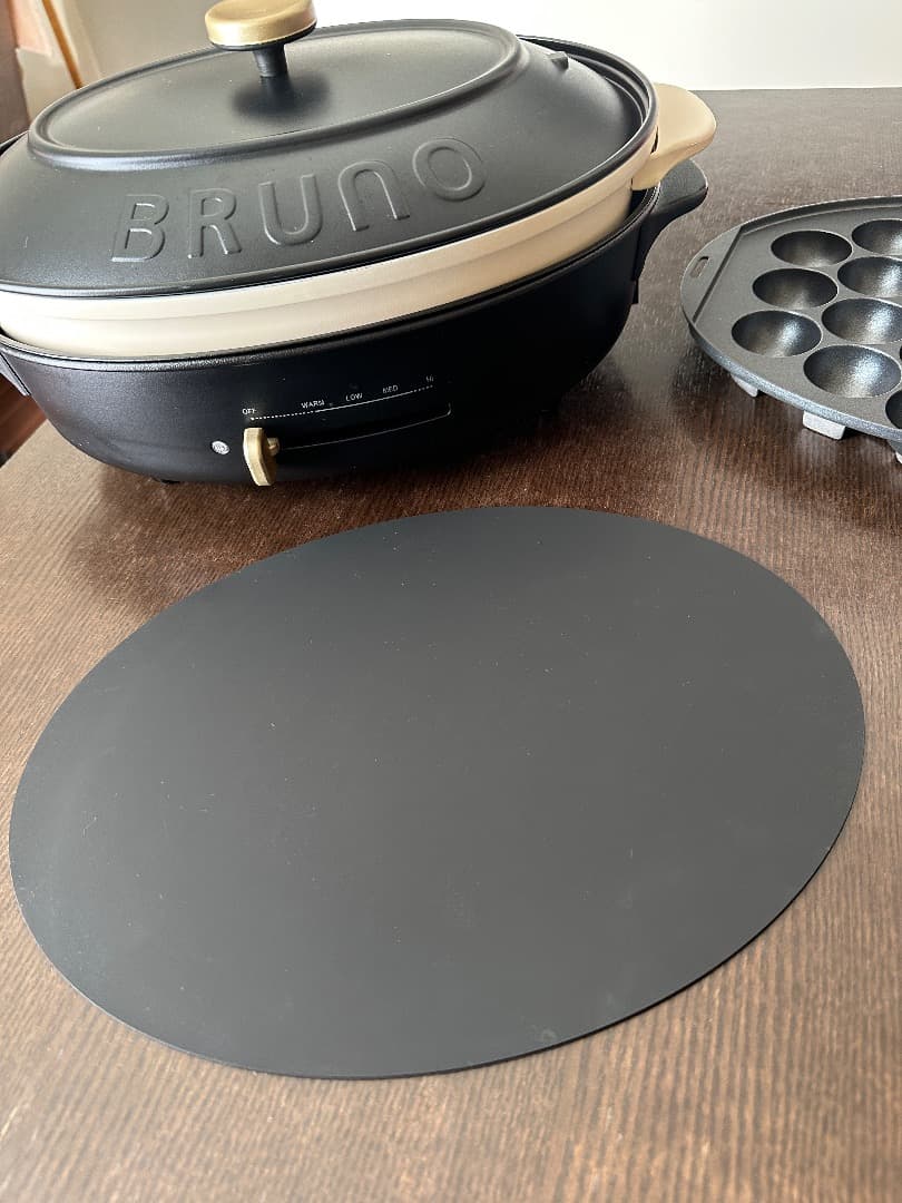 BRUNO オーバルホットプレート 焼肉BBQ グリルプレート付 取扱説明書付