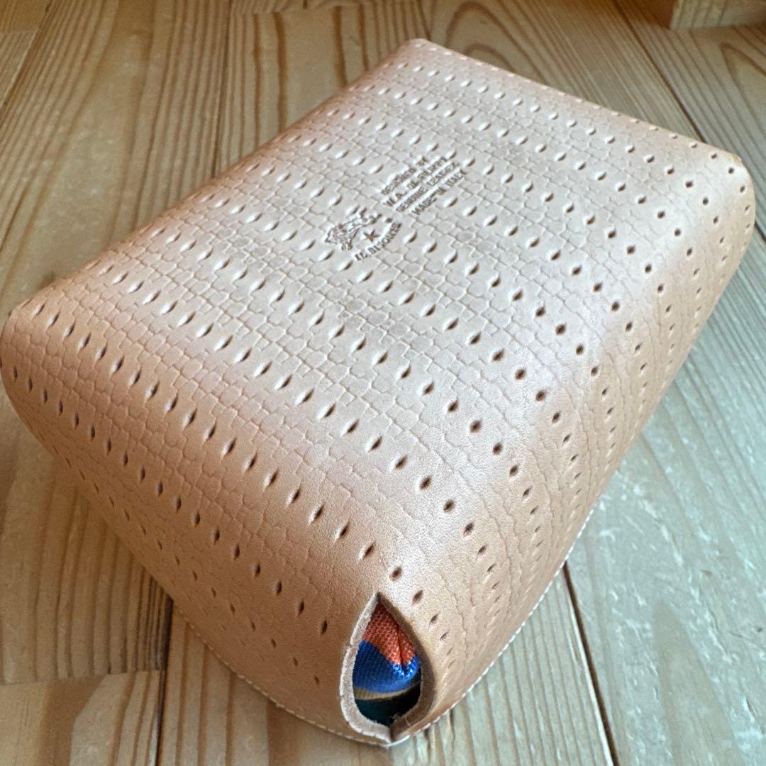 【新品】IL BISONTE レザーカゴマルチボックス マルチストライプ×ヌメ☆