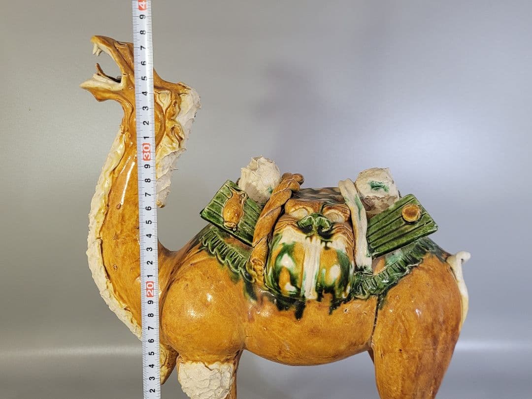DT596 中国 唐三彩 駱駝 置物