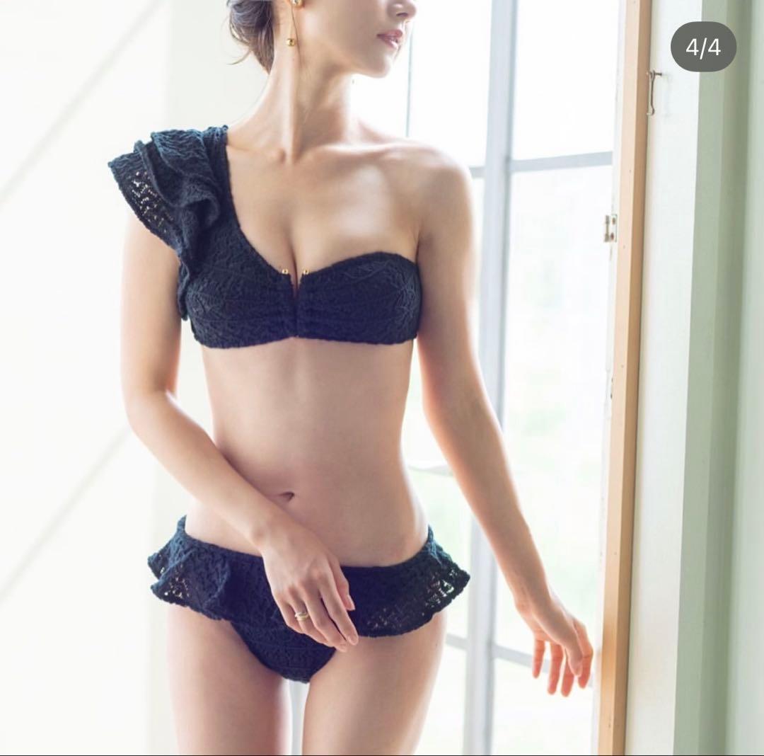 Cherie Mona 水着タグ付きワンショルビキニ ブラック