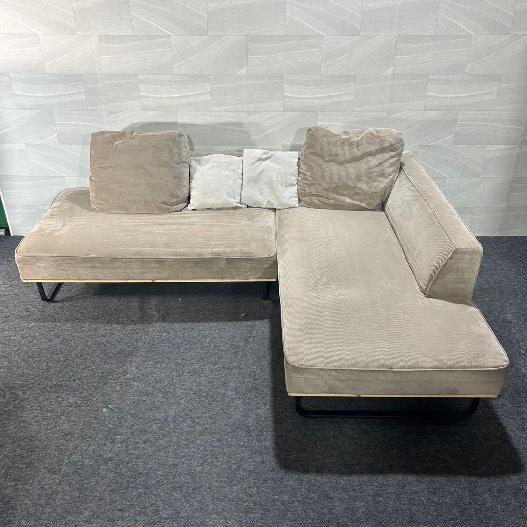 FALT カウチソファ コーデュロイ 4人掛け 北欧 モダン 家具 d4055