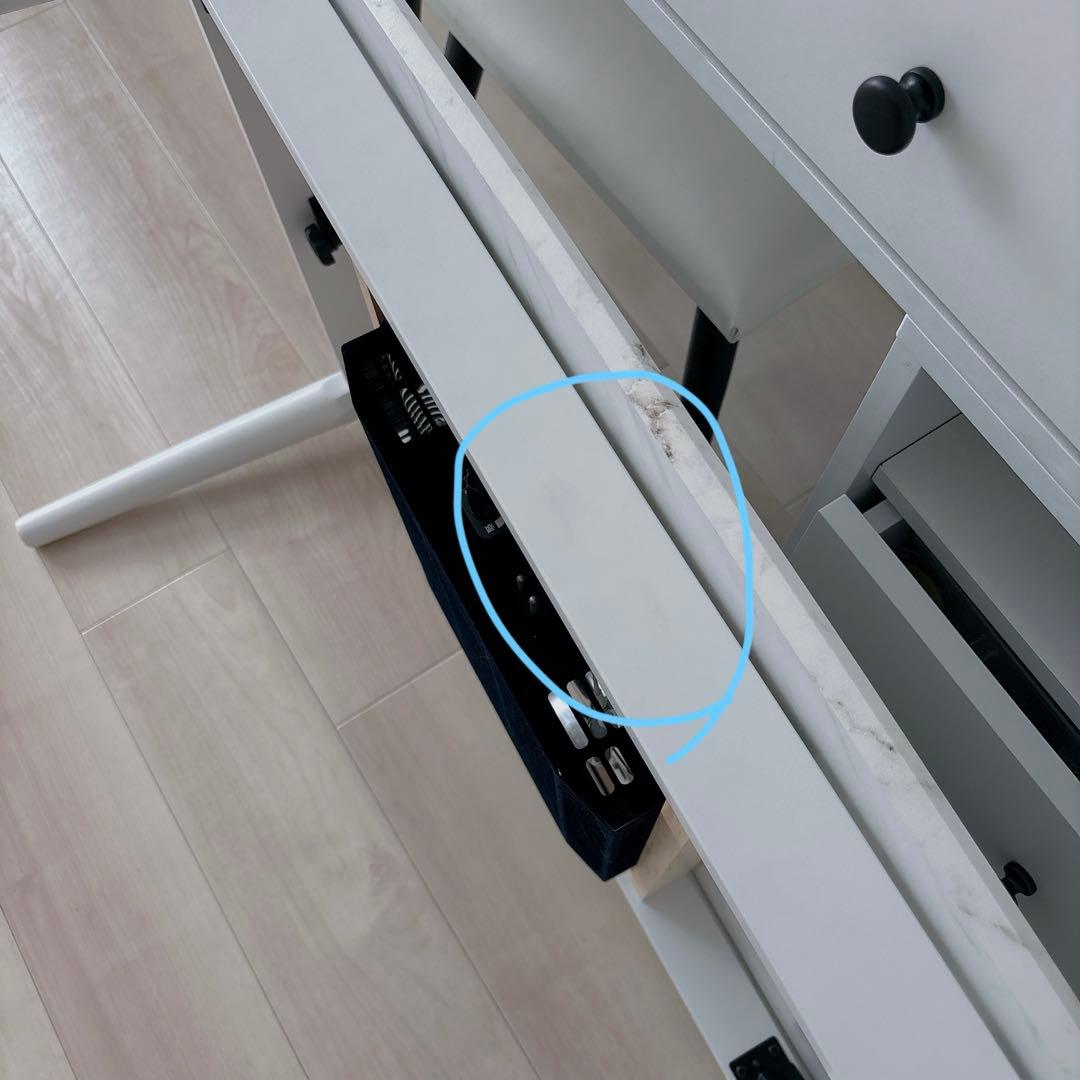 【美品】Francfranc こたつテーブル 白×マーブル S 800×600