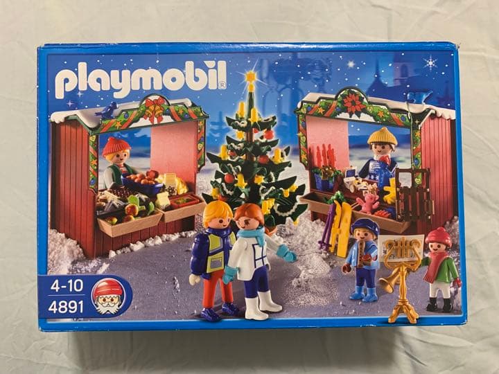 未使用★ 廃盤 Playmobil クリスマスマーケット 4891 箱開封済み