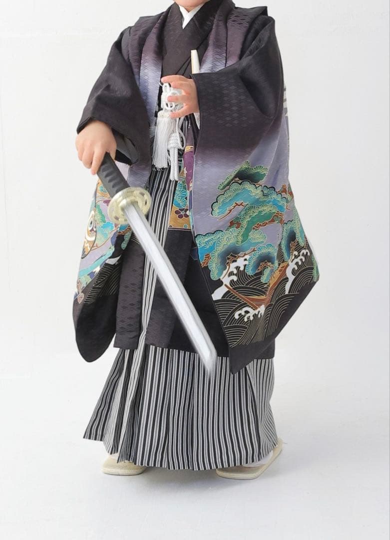 【五歳　七五三　袴　着物セット】※肩上げ済