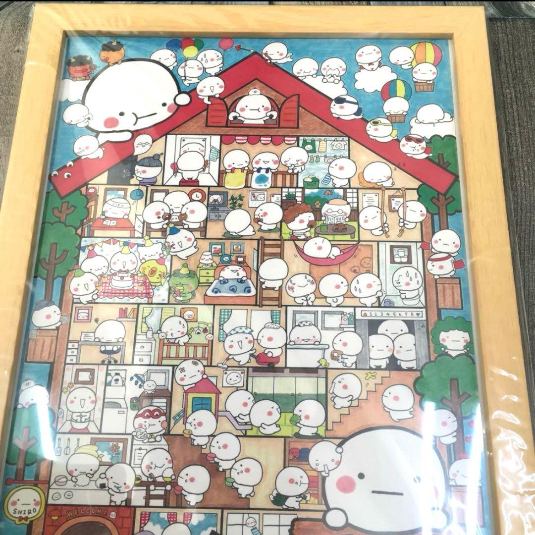 【直筆サイン入り】しろまる　複製原画B4額縁いり