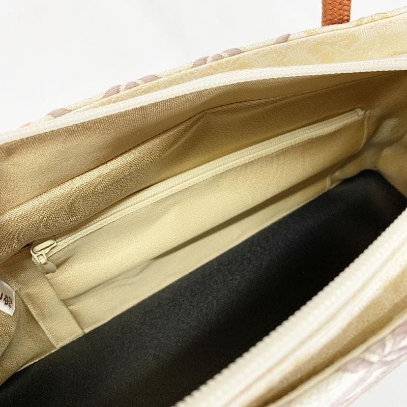 601mg4☆伊と忠謹製 利休バッグ 七宝繋ぎ パステルカラー☆美品