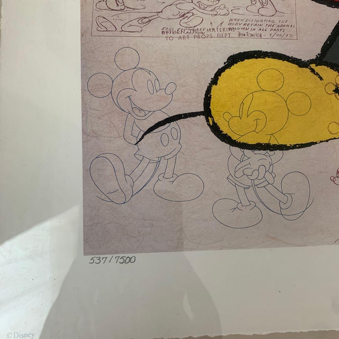 ミッキーマウス　生誕70周年記念アートフレーム　シリアルナンバー入り