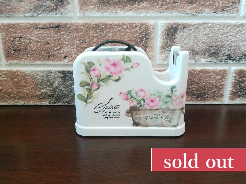 デコバージュ　テープカッター 台　リメイク　花かご