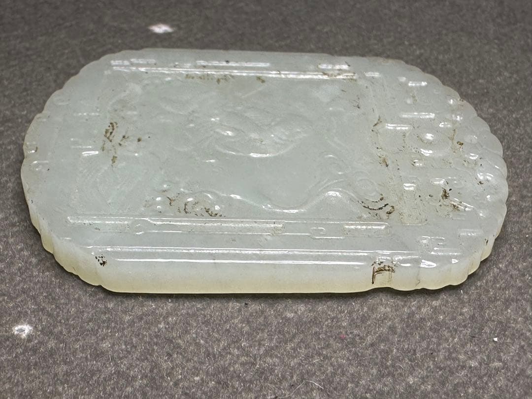 中国美術　ループタイ　和田玉　古砡　白砡　根付　天然素材　アンティーク　置物骨董