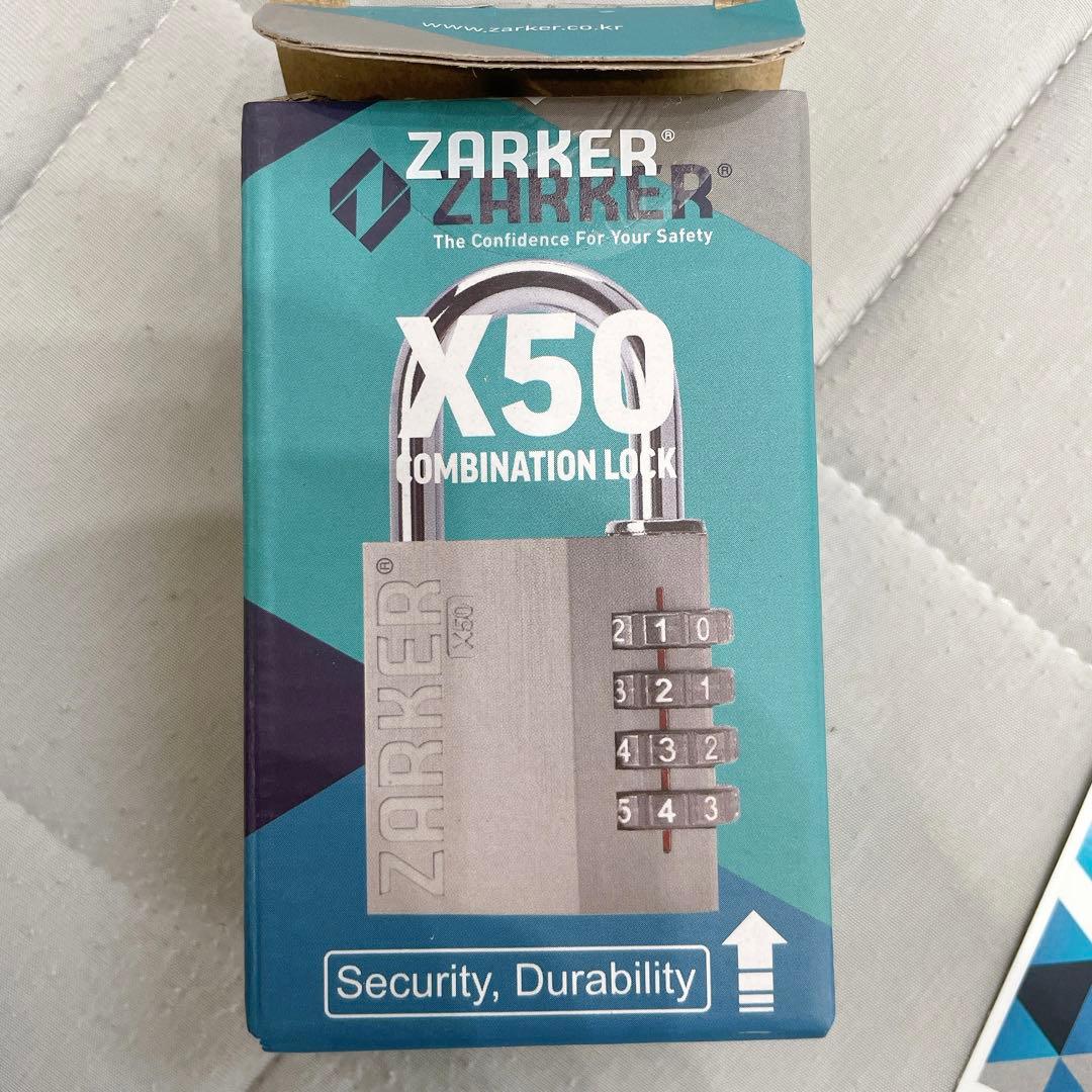 お値下げ‼️ザーカー 南京錠 4桁ダイヤル式ロック 再設定可能ロック【X50】