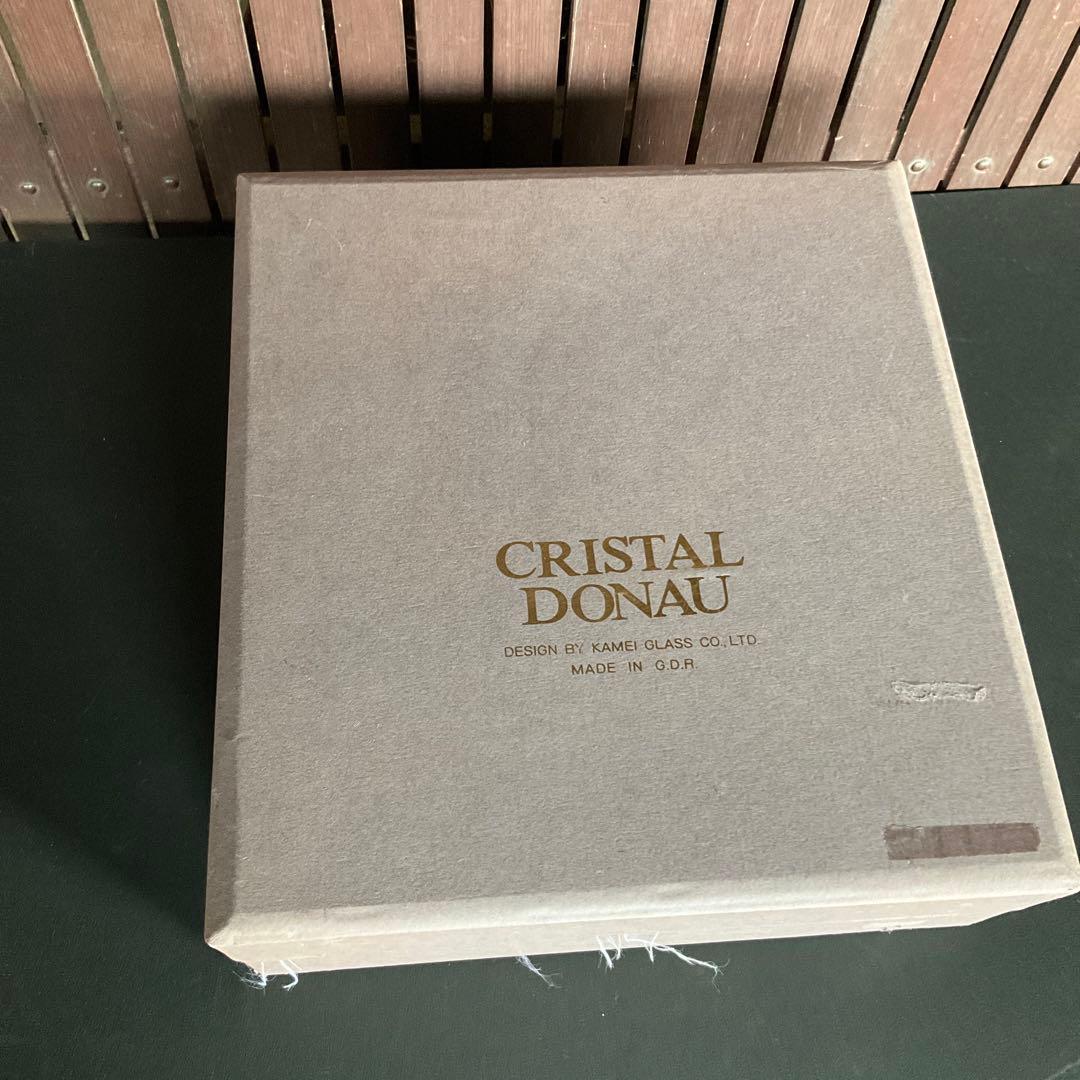 旧東独製　カメイガラス　被せ切子　クリスタルドナウ　ペアグラス　　ビンテージ
