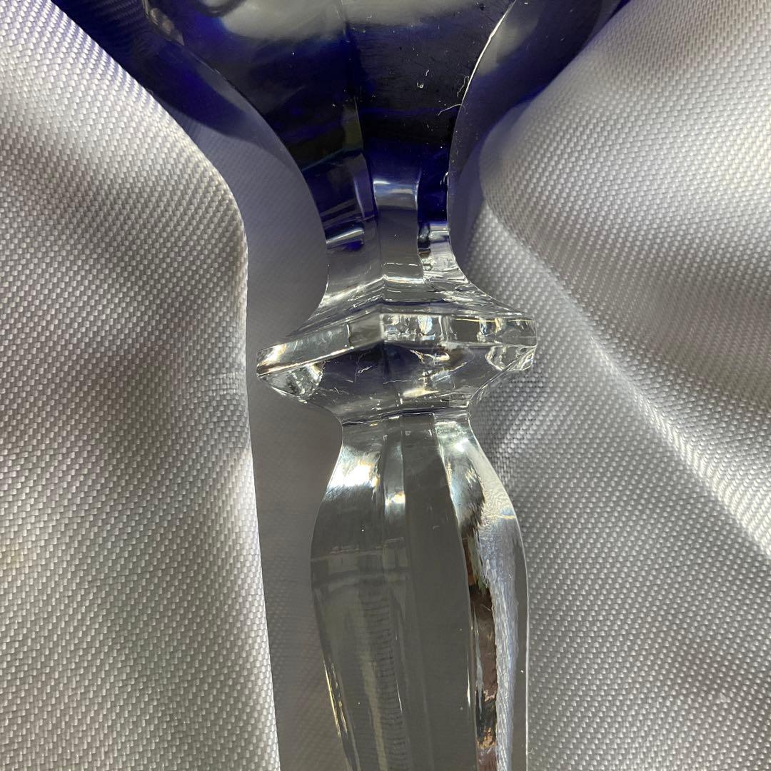 旧東独製　カメイガラス　被せ切子　クリスタルドナウ　ペアグラス　　ビンテージ