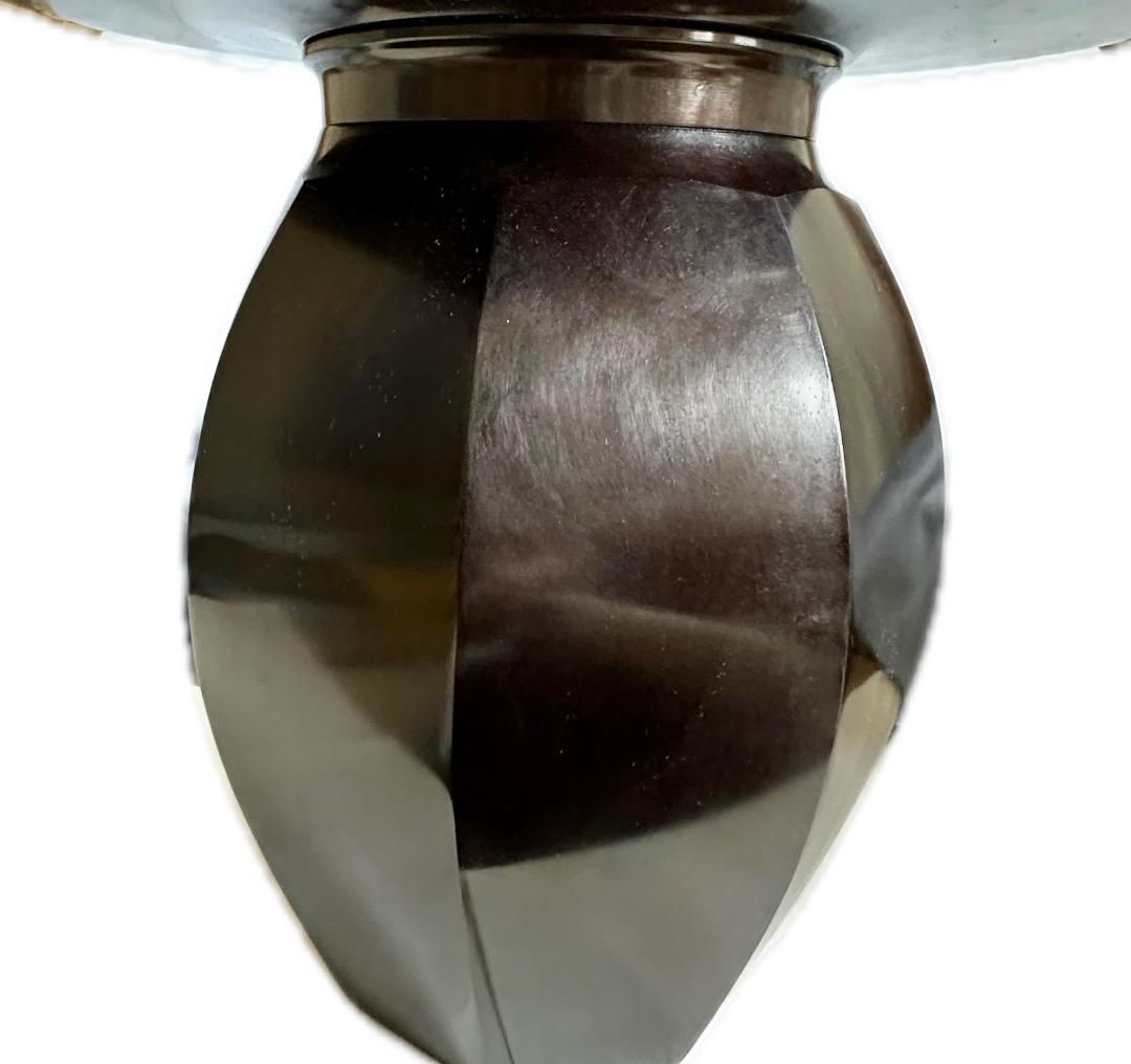 池坊 いけばな・唐銅製「八角型花器」花生・華道