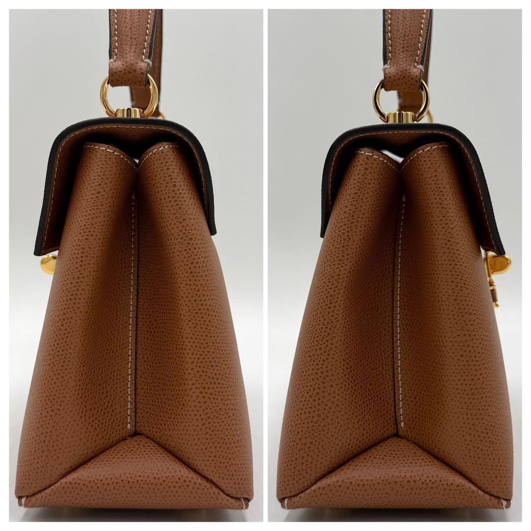 【極美品】カルボッティ ショルダーバッグ DIANA レザー 2way ブラウン