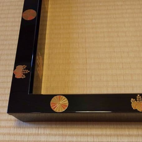 A 116 炉縁 高台寺蒔絵 ・ 鵬雲斎大宗匠 在判箱書